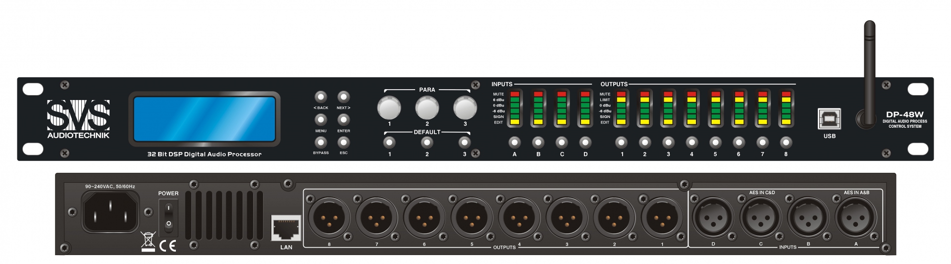SVS Audiotechnik DP-48W Цифровой процессор: 4 входа 8 выходов в Тамбове