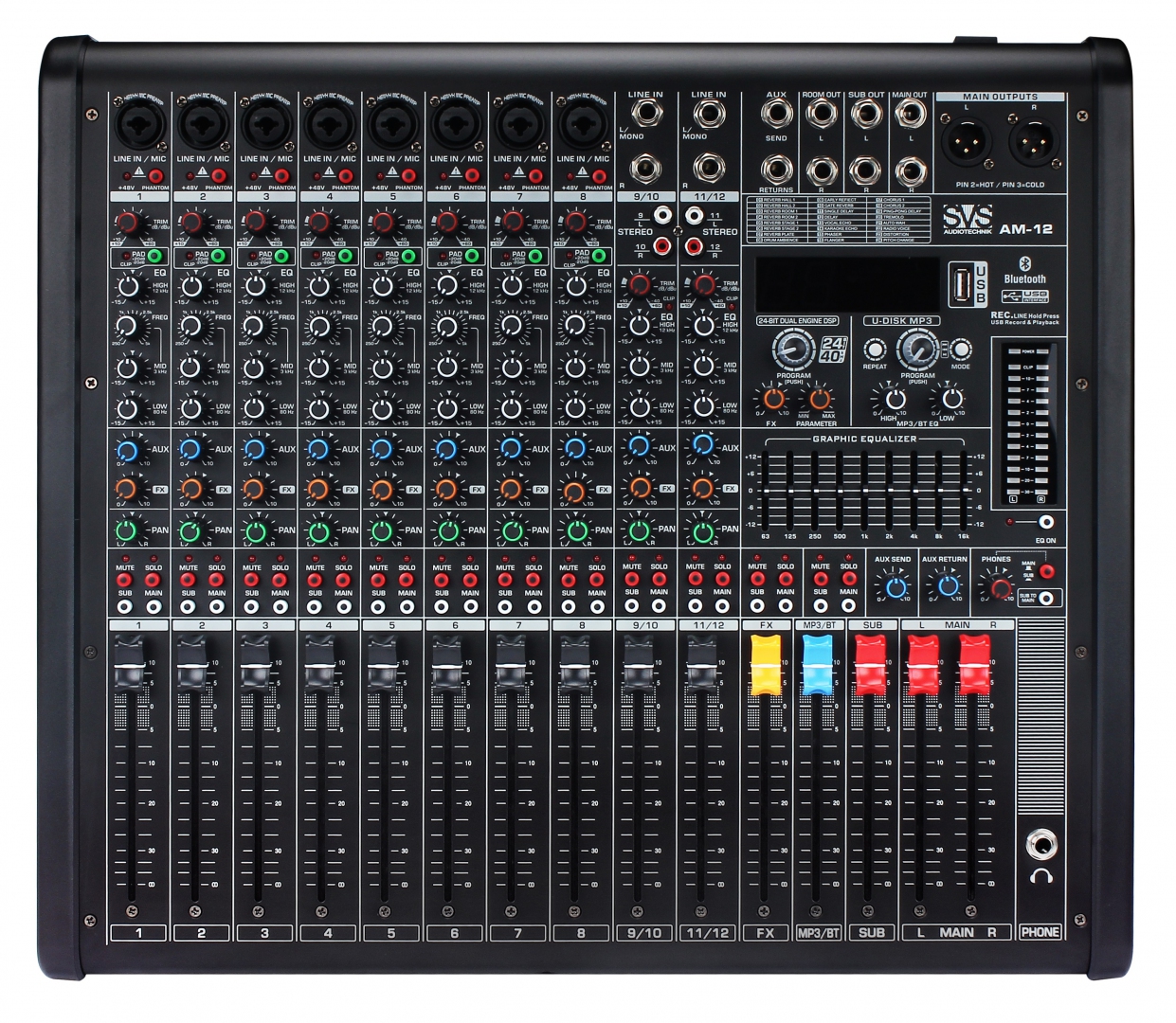 SVS Audiotechnik mixers AM-12 Микшерный пульт аналоговый, 12-канальный в Тамбове